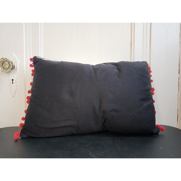 The Flirt Lolita Designs Black & White Pillow with Red Accents - Picture 2 of 3
